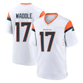 Parkc D.Broncos #17 Jaylen Waddle Player White Home Game Stitched Jerseys