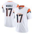 Parkc D.Broncos #17 Jaylen Waddle Player White Limited Vapor F.U.S.E. Home Game Stitched Jerseys