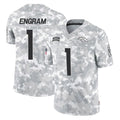 Parkc D.Broncos #1 Evan Engram Player Arctic Camo Salute To Service Limited Stitched Jerseys