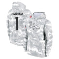 Parkc D.Broncos #1 Evan Engram Player Arctic Camo Salute to Service Hoodies Limited Game Stitched Jerseys