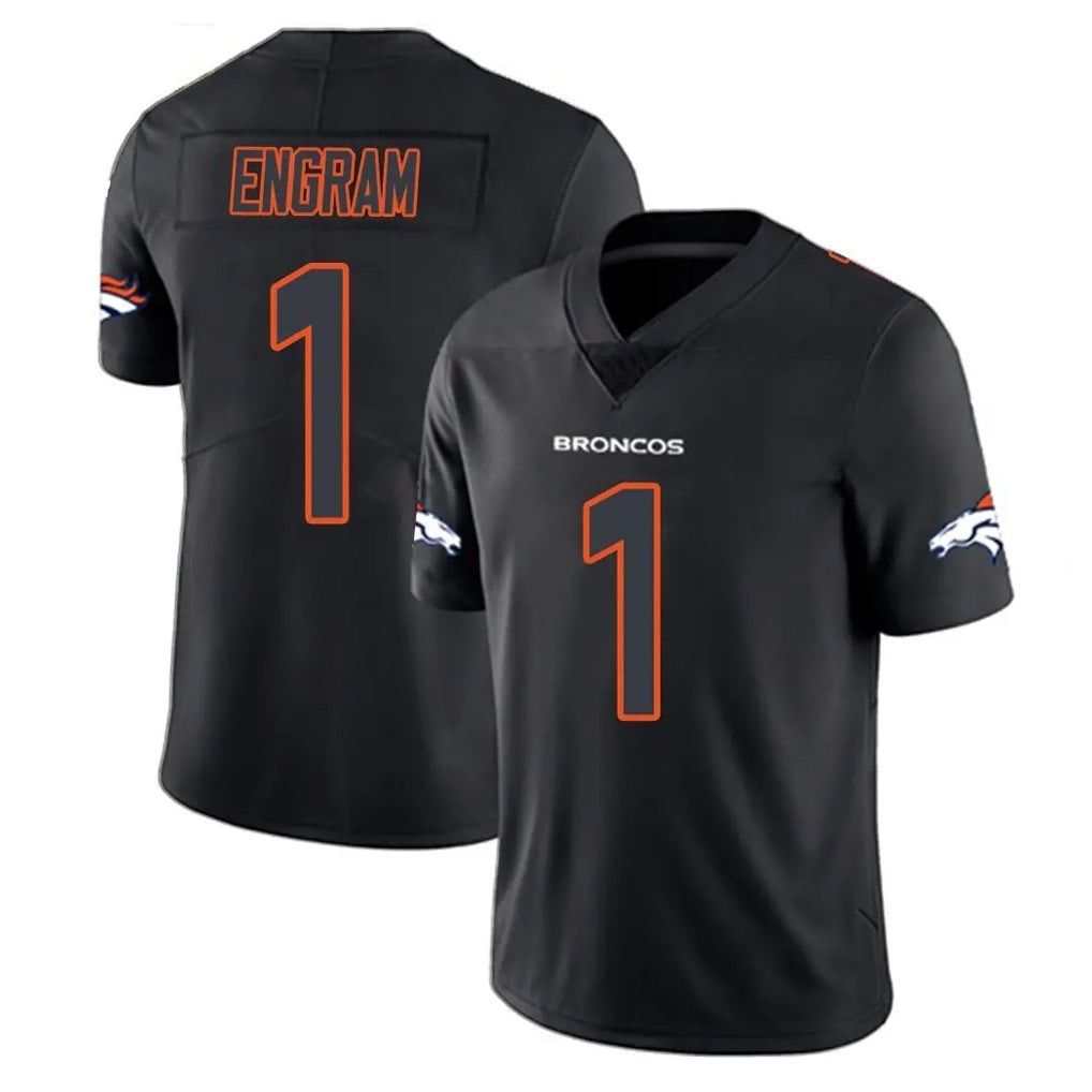 Parkc D.Broncos #1 Evan Engram Player Black Impact Limited Game Stitched Jerseys
