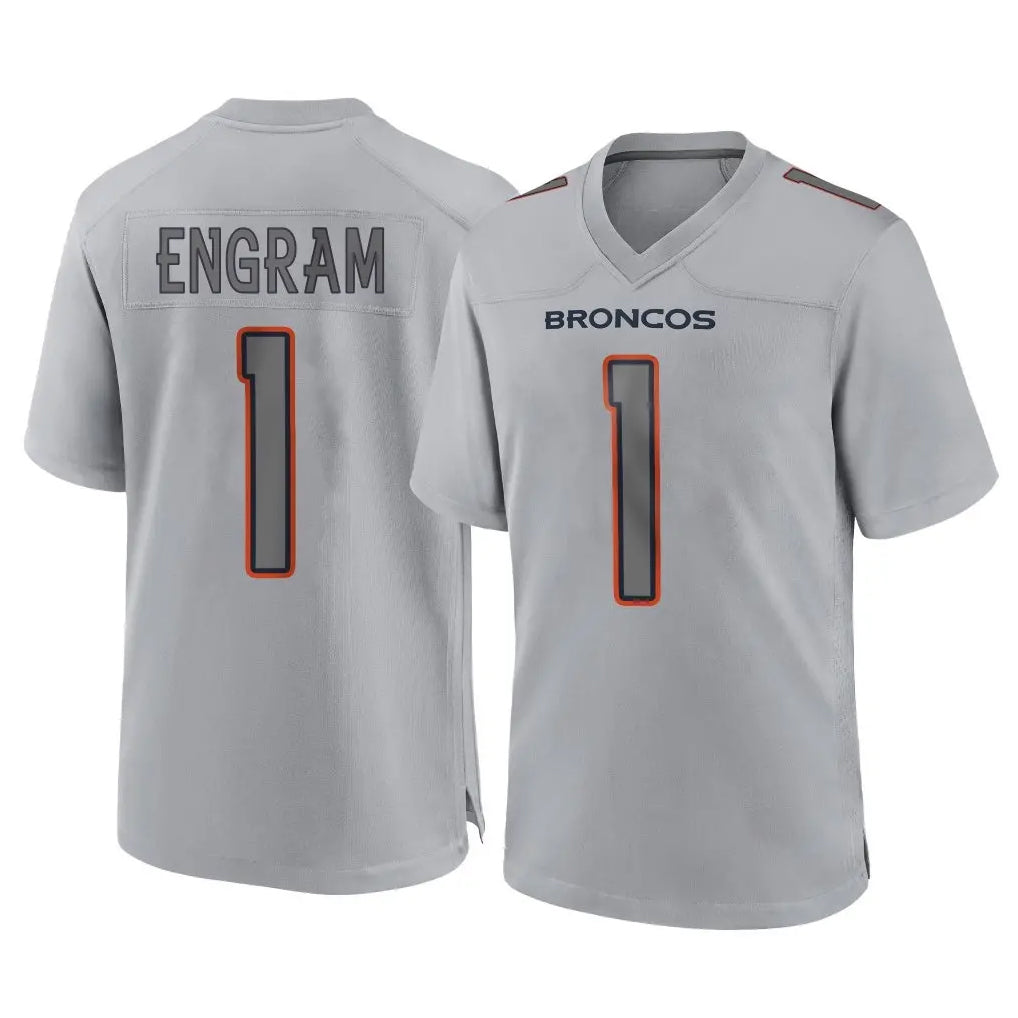 Parkc D.Broncos #1 Evan Engram Player Gray Atmosphere Fashion Limited Game Stitched Jerseys