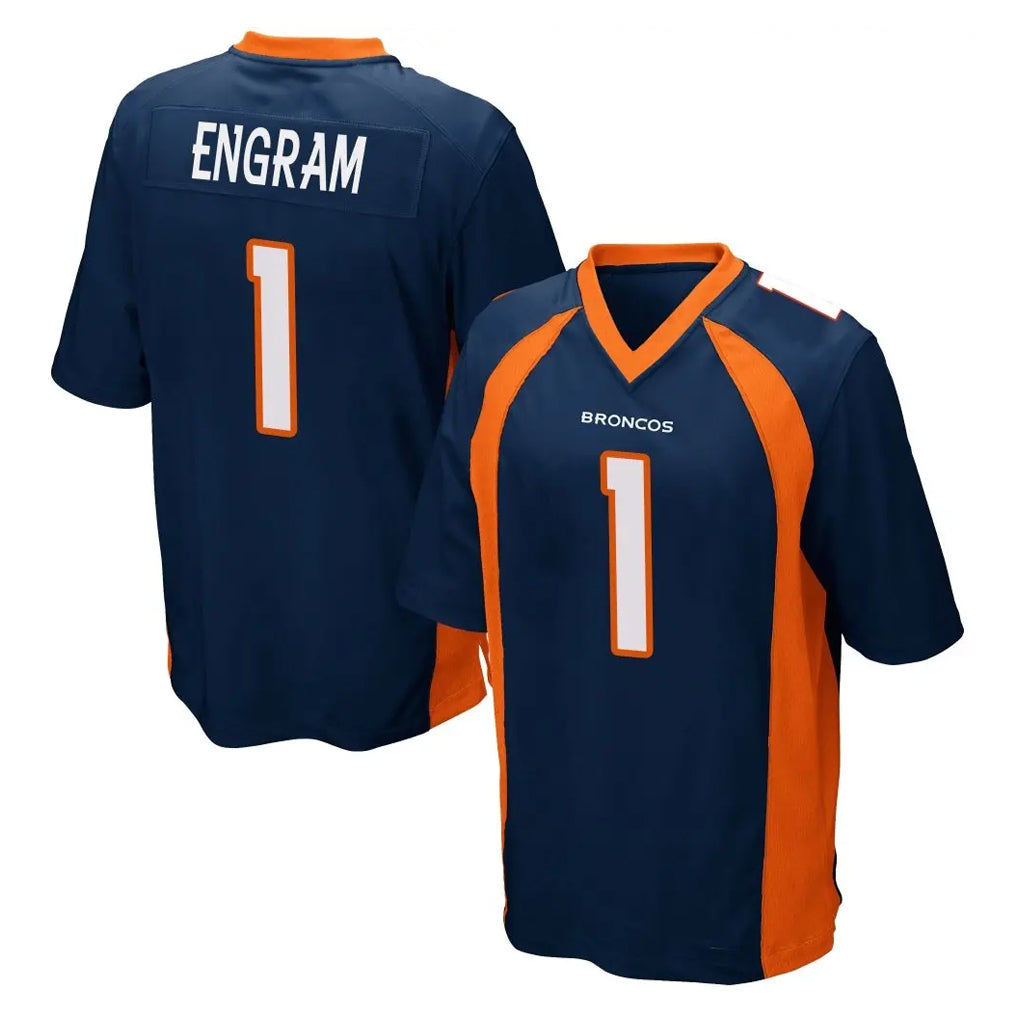 Parkc D.Broncos #1 Evan Engram Player Navy Game Stitched Jerseys