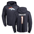 Parkc D.Broncos #1 Evan Engram Player Navy Pullover Hoodie Limited Stitched Jerseys