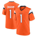 Parkc D.Broncos #1 Evan Engram Player Orange Home Game Stitched Jerseys
