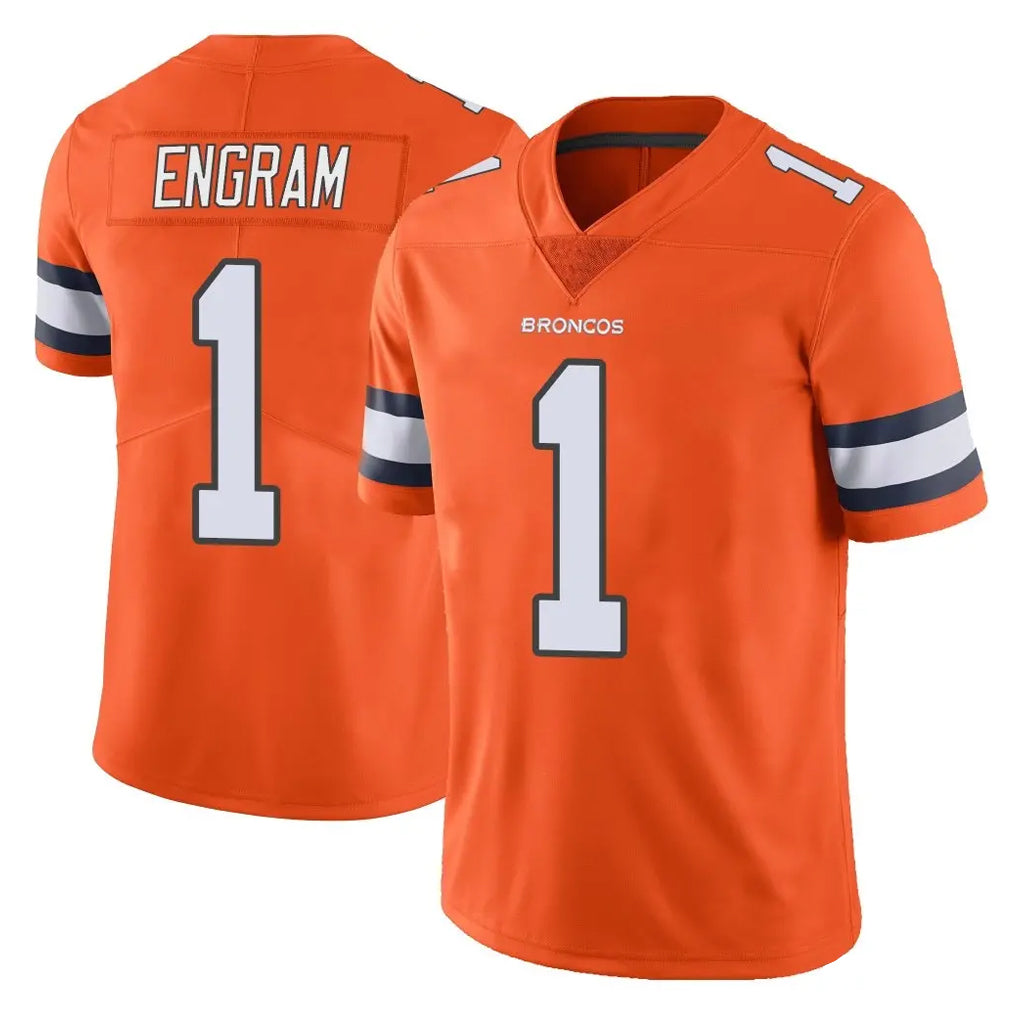 Parkc D.Broncos #1 Evan Engram Player Orange Vapor Untouchable Limited Home Game Stitched Jerseys