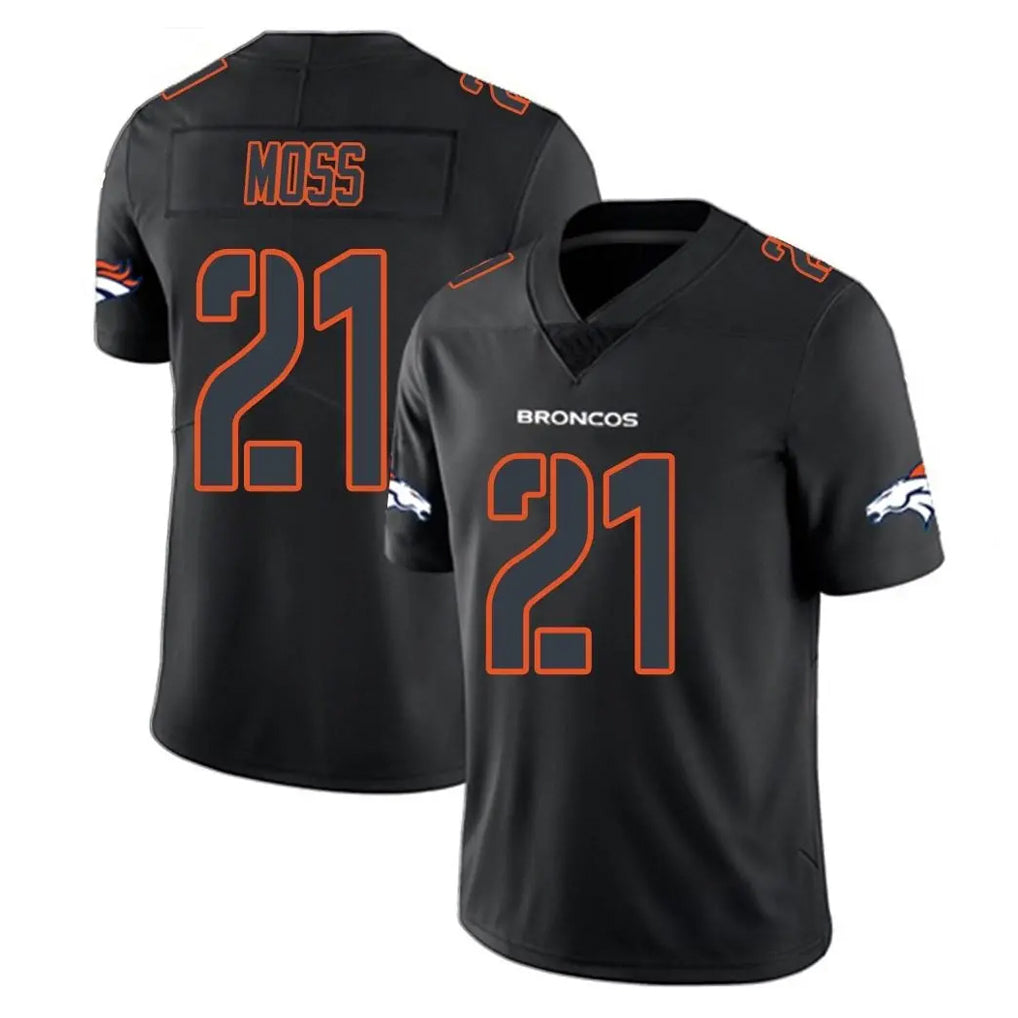 Parkc D.Broncos #21 Riley Moss Player Black Impact Limited Game Stitched Jerseys