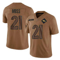 Parkc D.Broncos #21 Riley Moss Player Brown Salute To Service Limited Stitched Jerseys