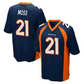 Parkc D.Broncos #21 Riley Moss Player Navy Game Stitched Jerseys