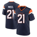 Parkc D.Broncos #21 Riley Moss Player Navy Home Game Stitched Jerseys