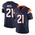Parkc D.Broncos #21 Riley Moss Player Navy Limited Vapor F.U.S.E. Home Game Stitched Jerseys