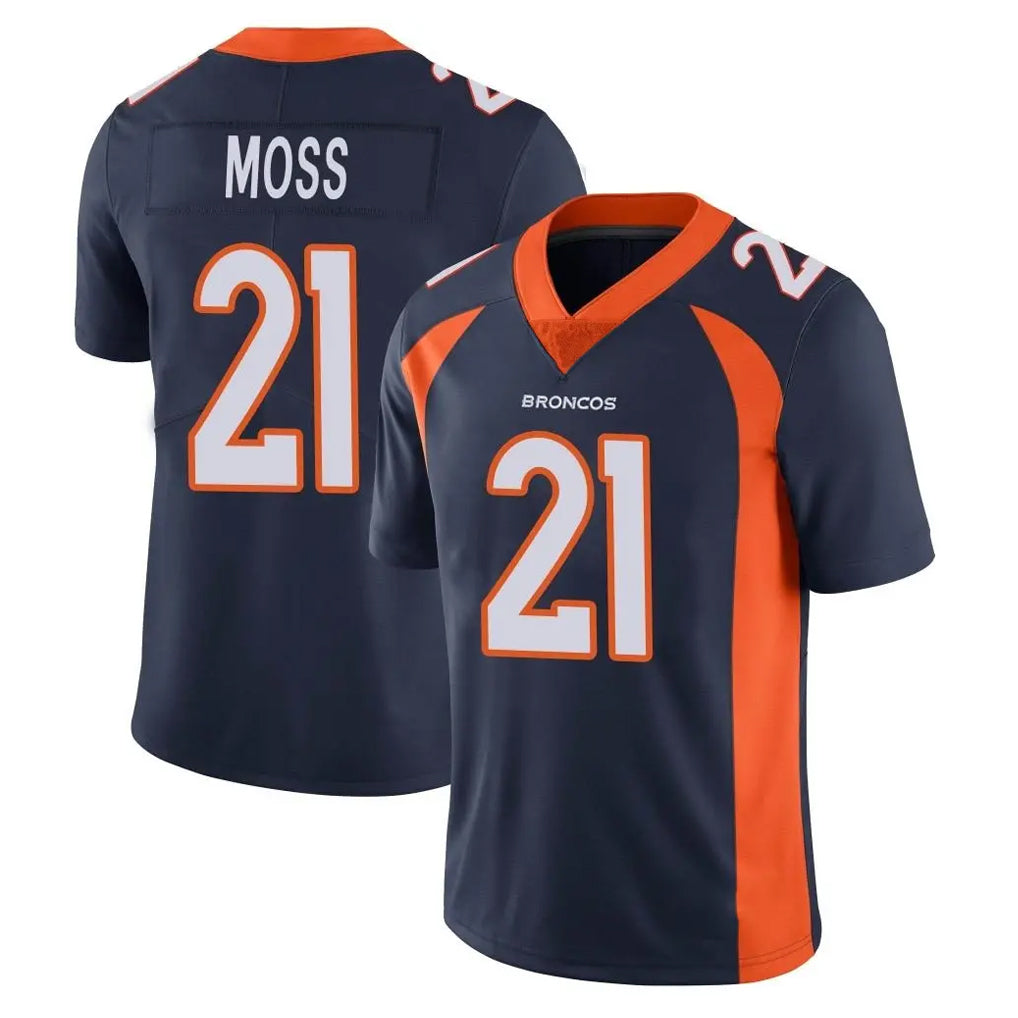 Parkc D.Broncos #21 Riley Moss Player Navy Vapor Untouchable Limited Game Stitched Jerseys