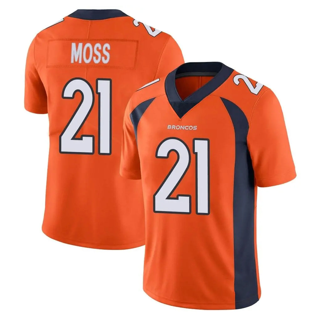Parkc D.Broncos #21 Riley Moss Player Orange Color Vapor Untouchable Limited Game Stitched Jerseys