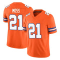 Parkc D.Broncos #21 Riley Moss Player Orange Limited Alternate Vapor F.U.S.E. Throwback Game Stitched Jerseys