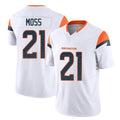 Parkc D.Broncos #21 Riley Moss Player White Limited Vapor F.U.S.E. Home Game Stitched Jerseys