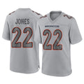 Parkc D.Broncos #22 Brandon Jones Player Gray Atmosphere Fashion Limited Game Stitched Jerseys