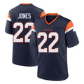 Parkc D.Broncos #22 Brandon Jones Player Navy Home Game Stitched Jerseys
