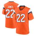 Parkc D.Broncos #22 Brandon Jones Player Orange Home Game Stitched Jerseys