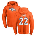 Parkc D.Broncos #22 Brandon Jones Player Orange Pullover Hoodie Limited Stitched Jerseys