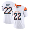 Parkc D.Broncos #22 Brandon Jones Player White Limited Vapor F.U.S.E. Home Game Stitched Jerseys