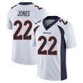 Parkc D.Broncos #22 Brandon Jones Player White Vapor Untouchable Limited Home Game Stitched Jerseys