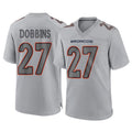 Parkc D.Broncos #27 J.K. Dobbins Player Gray Atmosphere Fashion Limited Game Stitched Jerseys
