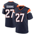 Parkc D.Broncos #27 J.K. Dobbins Player Navy Home Game Stitched Jerseys