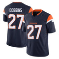 Parkc D.Broncos #27 J.K. Dobbins Player Navy Limited Vapor F.U.S.E. Home Game Stitched Jerseys