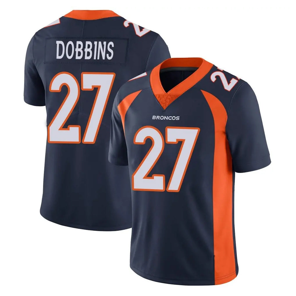 Parkc D.Broncos #27 J.K. Dobbins Player Navy Vapor Untouchable Limited Game Stitched Jerseys