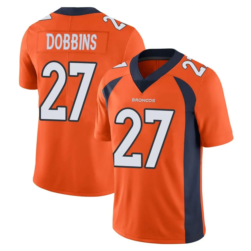 Parkc D.Broncos #27 J.K. Dobbins Player Orange Color Vapor Untouchable Limited Game Stitched Jerseys