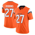 Parkc D.Broncos #27 J.K. Dobbins Player Orange Vapor F.U.S.E. Limited Home Game Stitched Jerseys