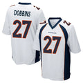 Parkc D.Broncos #27 J.K. Dobbins Player White Game Stitched Jerseys