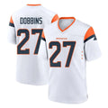 Parkc D.Broncos #27 J.K. Dobbins Player White Home Game Stitched Jerseys