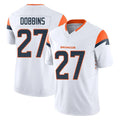 Parkc D.Broncos #27 J.K. Dobbins Player White Limited Vapor F.U.S.E. Home Game Stitched Jerseys