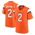Parkc D.Broncos #2 Pat Surtain II Cooper Player Orange Home Game Stitched Jerseys