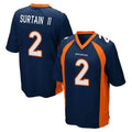 Parkc D.Broncos #2 Pat Surtain II Player Navy Game Stitched Jerseys