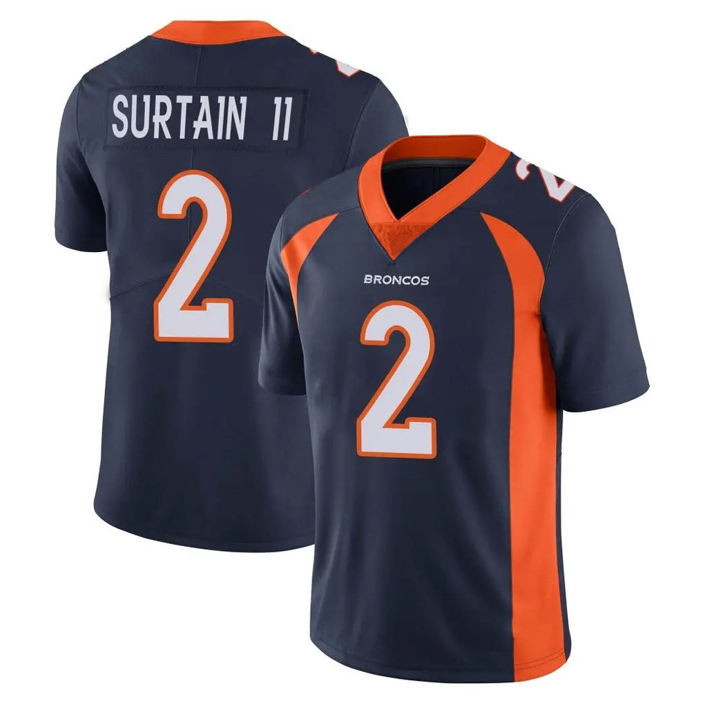 Parkc D.Broncos #2 Pat Surtain II Player Navy Vapor Untouchable Limited Game Stitched Jerseys