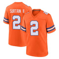 Parkc D.Broncos #2 Pat Surtain II Player Orange Alternate Collection Throwback Game Stitched Jerseys