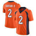Parkc D.Broncos #2 Pat Surtain II Player Orange Color Vapor Untouchable Limited Game Stitched Jerseys