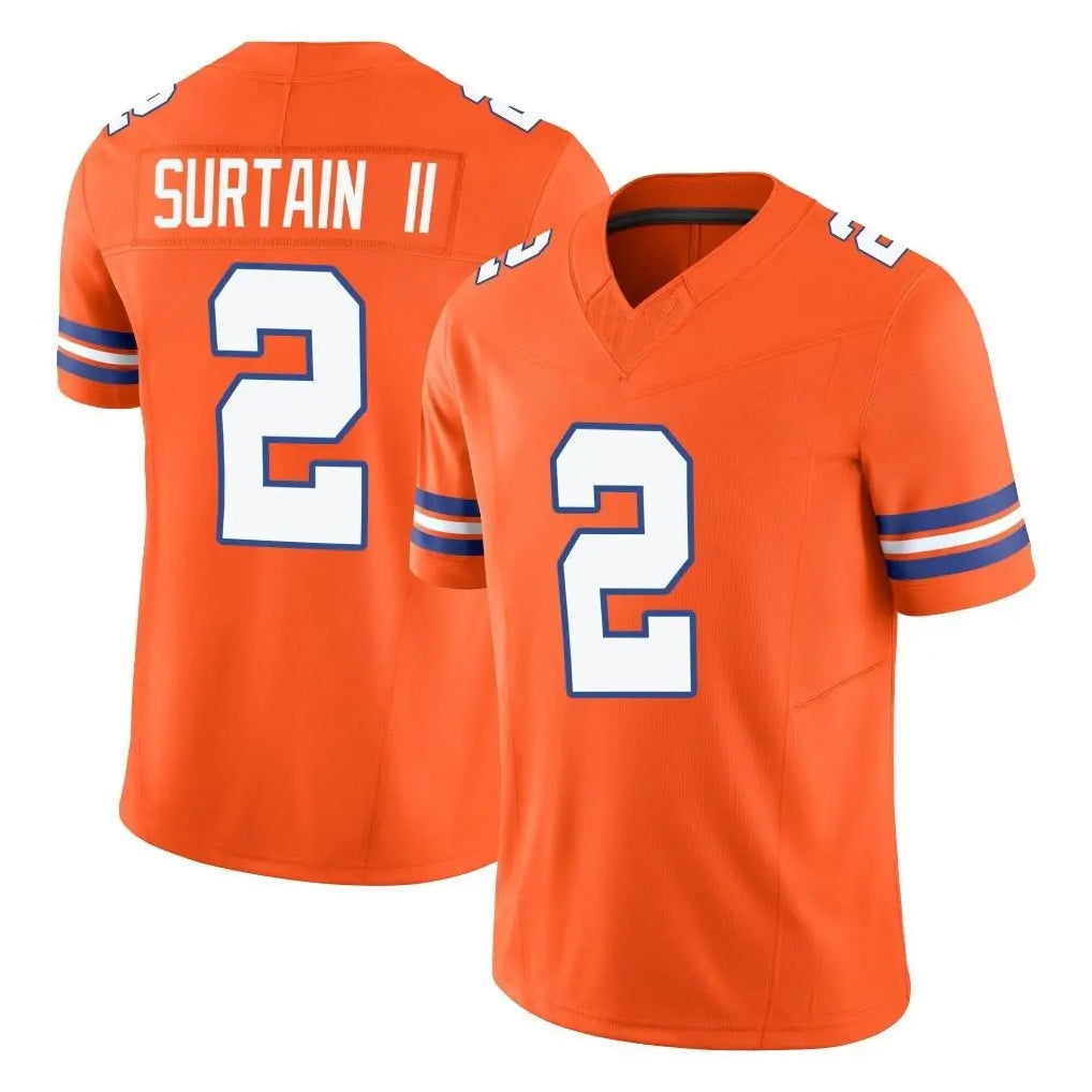 Parkc D.Broncos #2 Pat Surtain II Player Orange Limited Alternate Vapor F.U.S.E. Throwback Game Stitched Jerseys