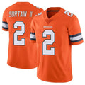 Parkc D.Broncos #2 Pat Surtain II Player Orange Vapor Untouchable Limited Home Game Stitched Jerseys