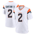 Parkc D.Broncos #2 Pat Surtain II Player White Home Game Stitched Jerseys