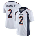 Parkc D.Broncos #2 Pat Surtain II Player White Vapor Untouchable Limited Home Game Stitched Jerseys