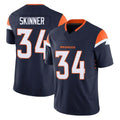 Parkc D.Broncos #34 JL Skinner Player Navy Limited Vapor F.U.S.E. Home Game Stitched Jerseys