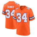 Parkc D.Broncos #34 JL Skinner Player Orange Alternate Collection Throwback Game Stitched Jerseys