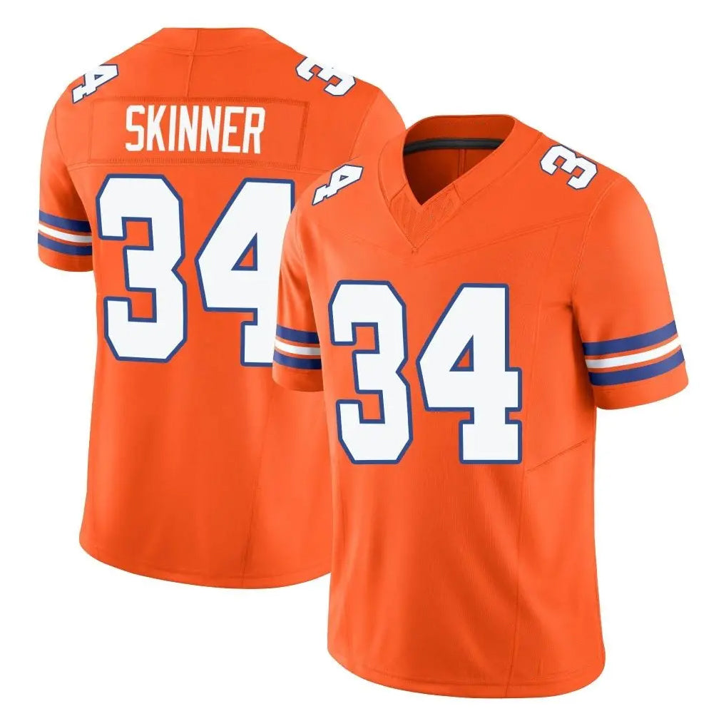 Parkc D.Broncos #34 JL Skinner Player Orange Limited Alternate Vapor F.U.S.E. Throwback Game Stitched Jerseys