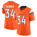 Parkc D.Broncos #34 JL Skinner Player Orange Vapor F.U.S.E. Limited Home Game Stitched Jerseys