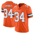 Parkc D.Broncos #34 JL Skinner Player Orange Vapor Untouchable Limited Home Game Stitched Jerseys