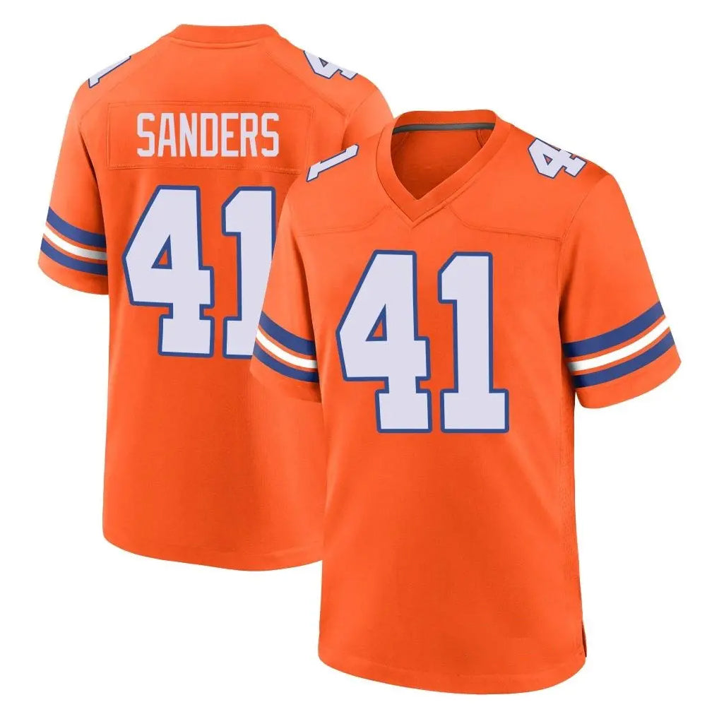 Parkc D.Broncos #41 Drew Sanders Player Orange Alternate Collection Throwback Game Stitched Jerseys