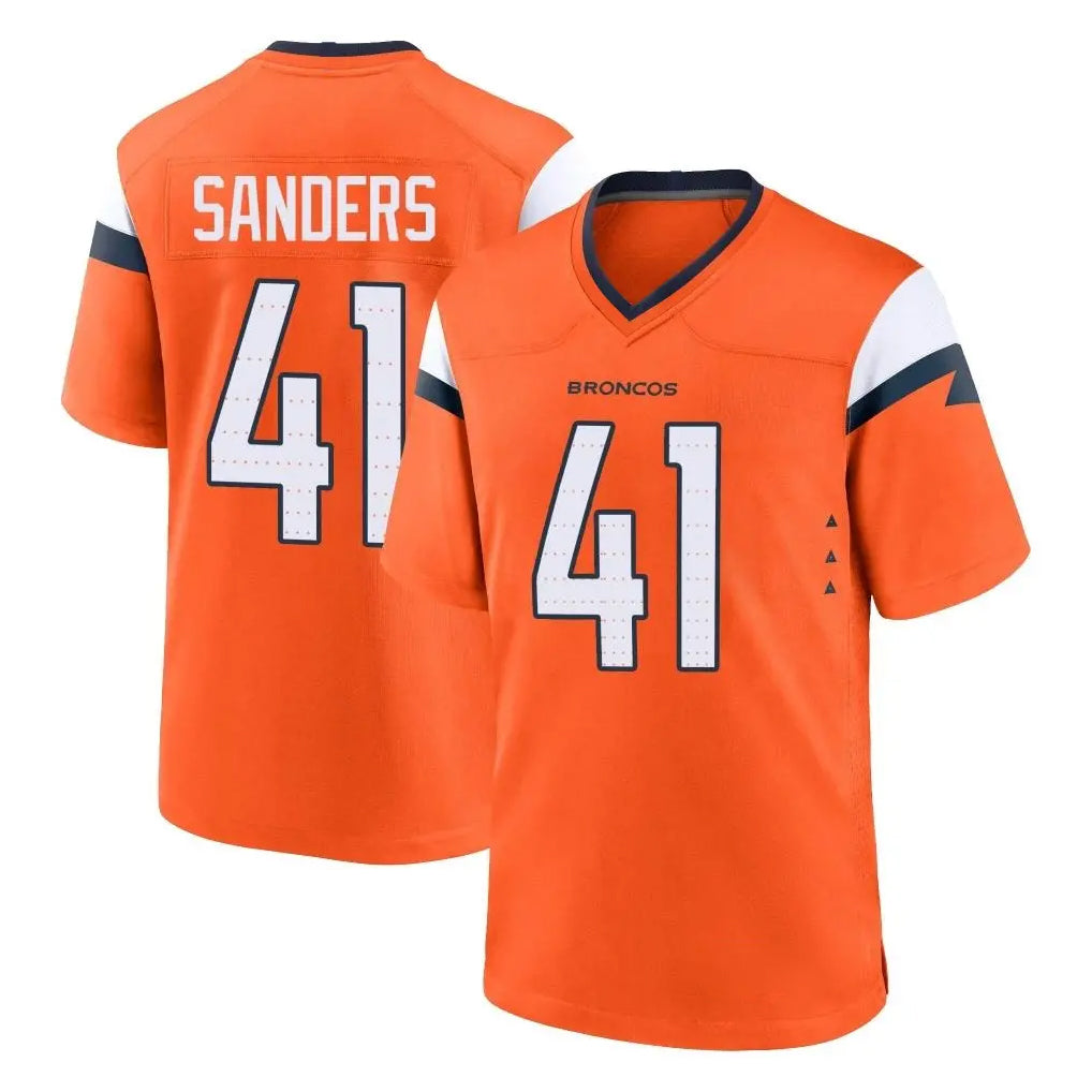Parkc D.Broncos #41 Drew Sanders Player Orange Home Game Stitched Jerseys